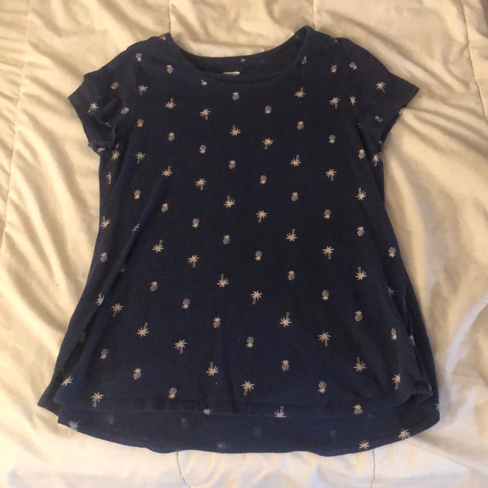 navy blue pineapple t shirt